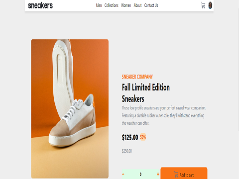 Shoe Landing page
